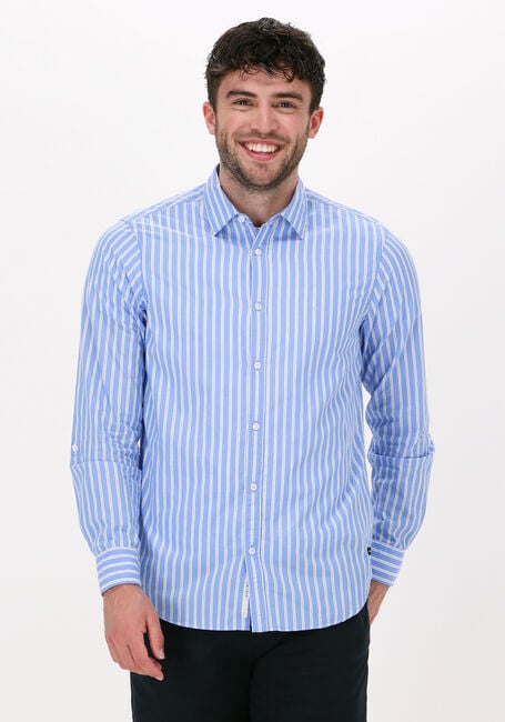 Lichtblauwe SCOTCH & SODA Casual overhemd BRIGHT STRIPED REGULAR FIT SHI - large