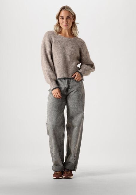 Grijze CO'COUTURE Trui CORALIECC BOW LS RIB KNIT - large