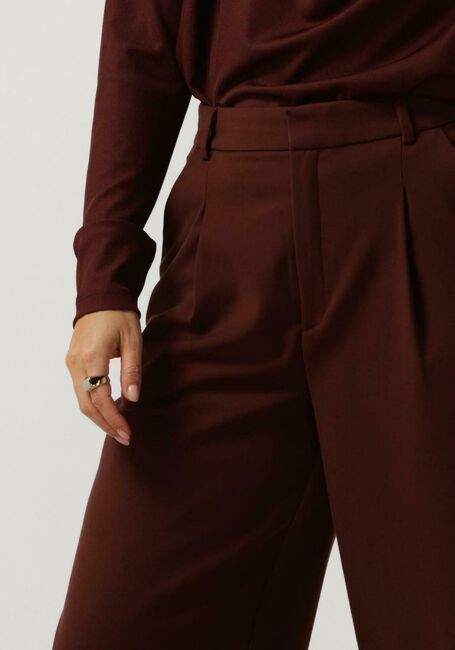 GESTUZ Pantalon large PAULAGZ MW WIDE PANTSC en marron - large
