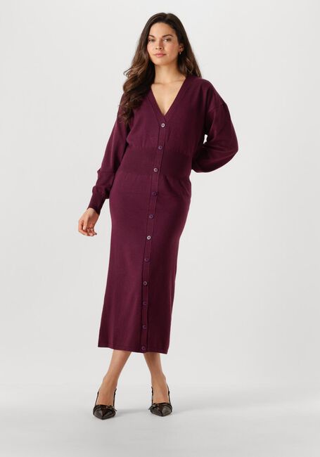 Paarse YDENCE Midi jurk KNITTED DRESS CLAUDIA - large