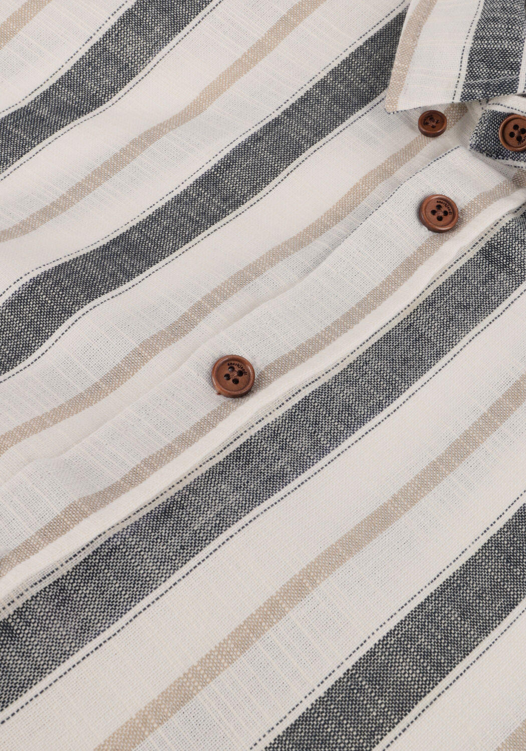 ANERKJENDT Chemise d&eacute;contract&eacute; AKLEIF L/S STRIPE SHIRT Blanc - large