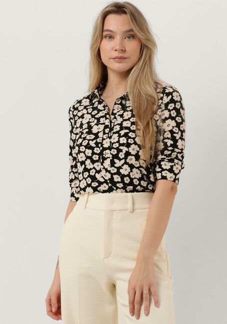 Zwarte VANILIA  FLORAL POLO - large