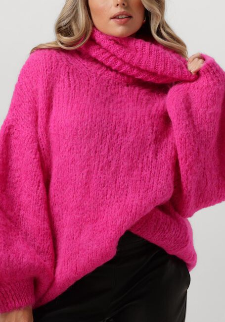 AMERICAN DREAMS Col roulé PEPPER ROLL NECK ALPACA PULLOVER en rose - large