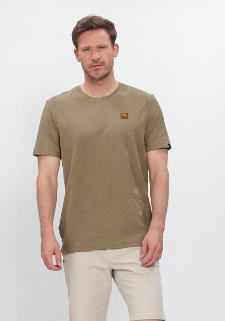 Khaki PME LEGEND T-shirt SHORT SLEEVE R-NECK JACQUARD JERSEY - large