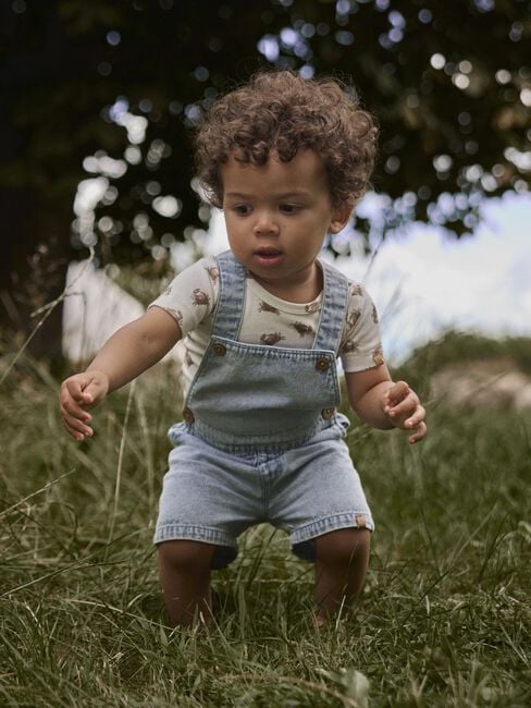 Blauwe LIL' ATELIER Broeken/jumpsuits NBMFUNDA LOOSE SHORTALL 5552-FD LIL - large