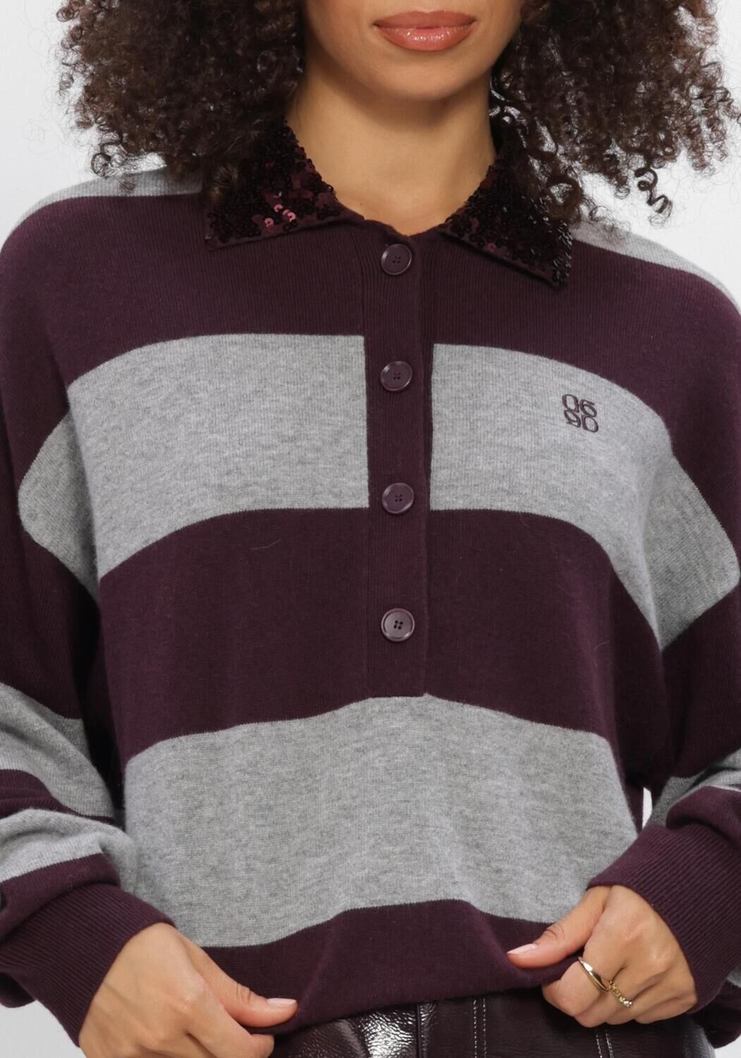 Bordeaux DANTE6 Trui BRAYDEN STRIPE SWEATER - large