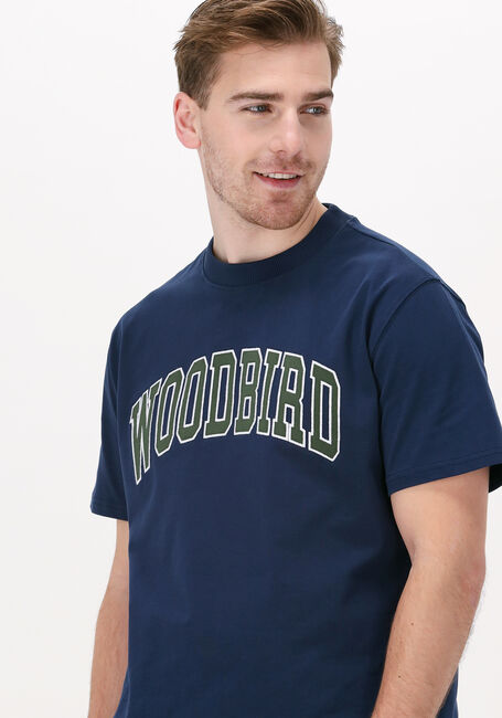 WOODBIRD T-shirt RICS BALL TEE Bleu foncé - large