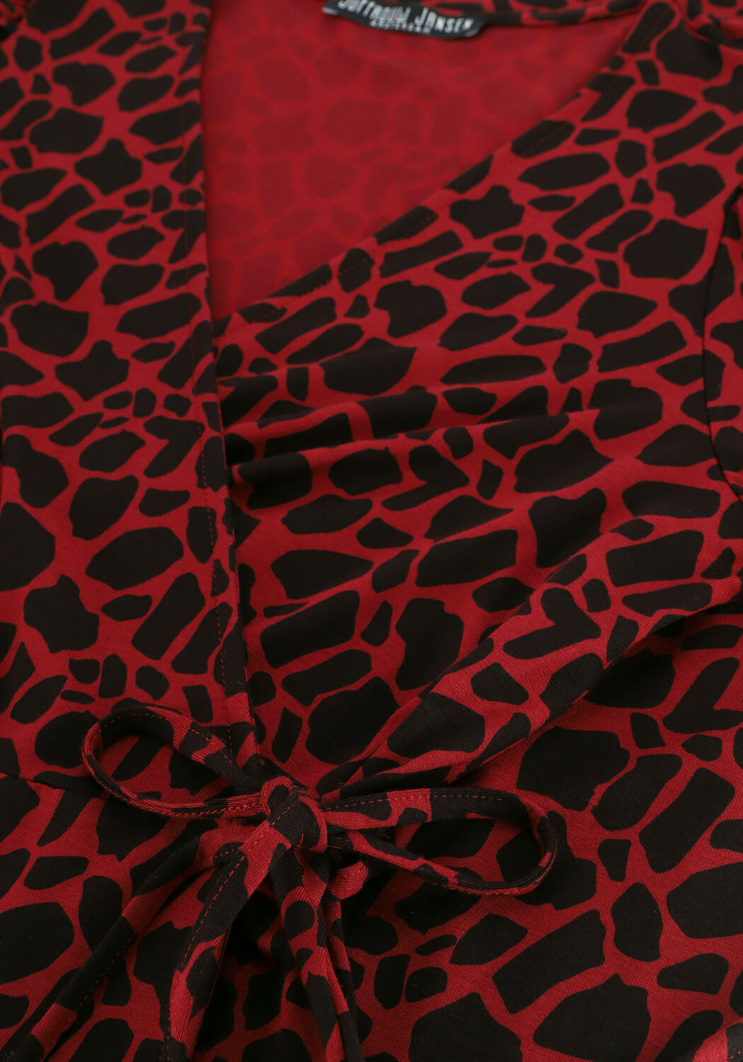 JANSEN AMSTERDAM Robe midi DRESS OVERLAP en rouge - large