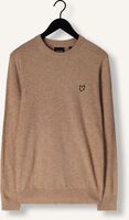 LYLE & SCOTT Pull LAMBSWOOL BLEND CREW NECK JUMPER en taupe LYLE & SCOTT Pull LAMBSWOOL BLEND CREW NECK JUMPER en taupe - medium
