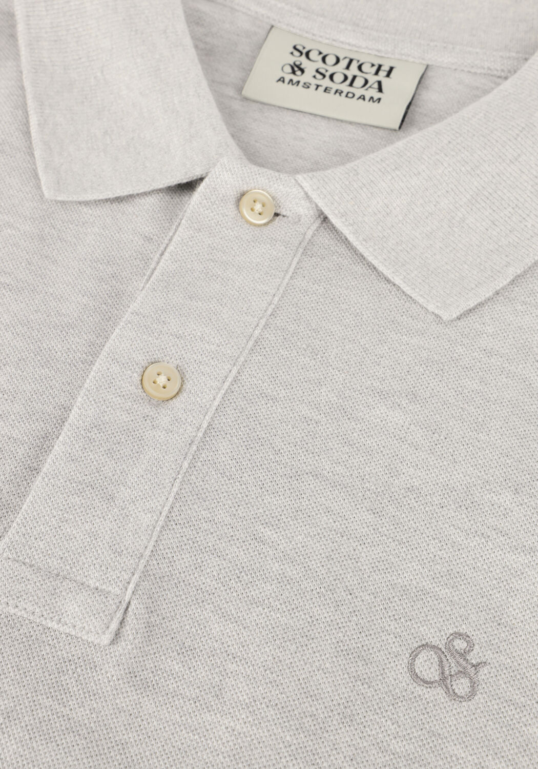 SCOTCH & SODA Polo LOGO PIQUE POLO en gris - large