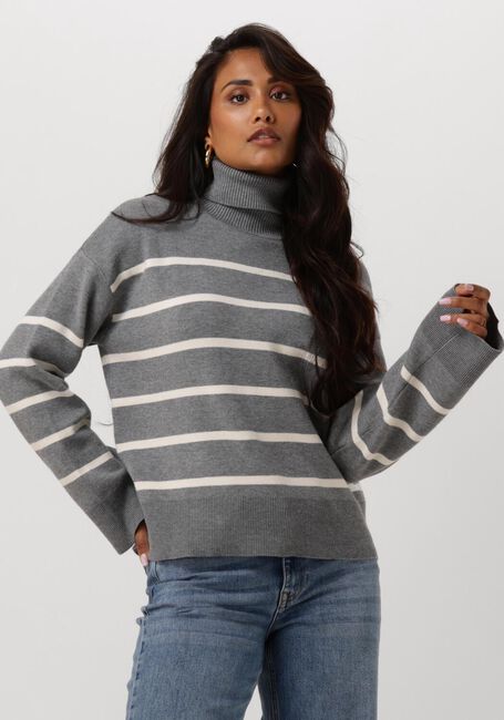 SELECTED FEMME Col roulé SLFKAMMA LS KNIT ROLL NECK en gris - large