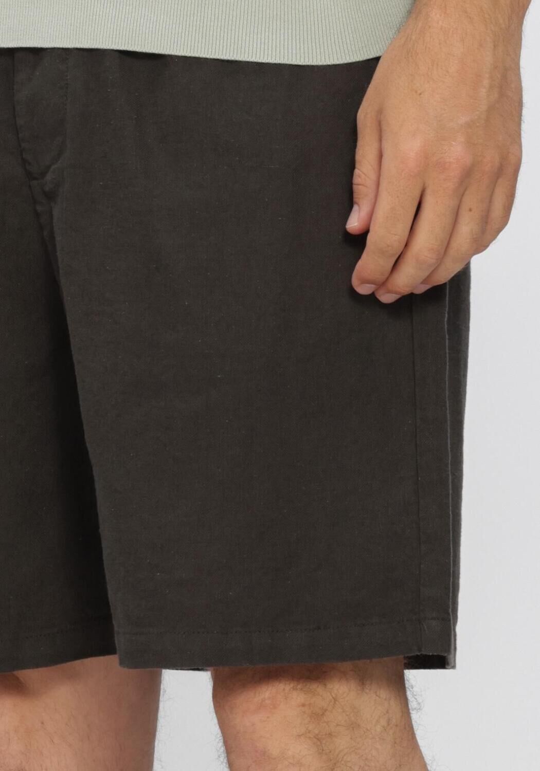 SELECTED MEN Pantalon courte SLHREGULAR-HARVEY LINEN BLEND  SHORTS Vert fonc&eacute; - large