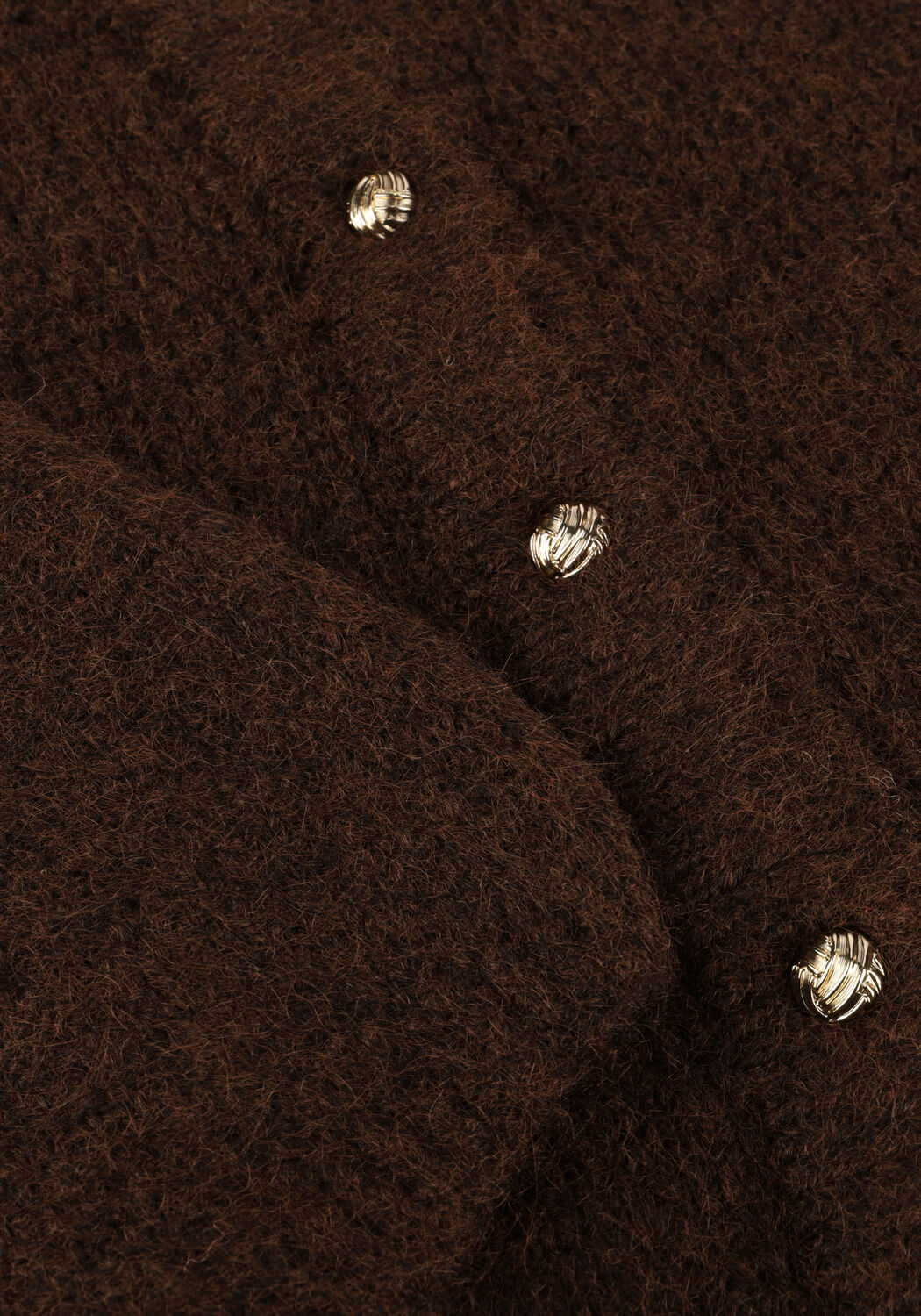 OBJECT Gilet OBJSAGGIA RE L/S KNIT CARDIGAN en marron - large