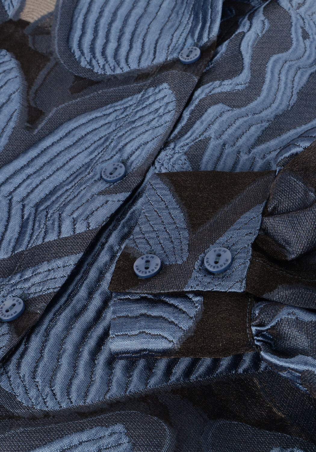 POM AMSTERDAM BLOUSE - DASHING NIGHTS ORGANZA Blouses en bleu - large