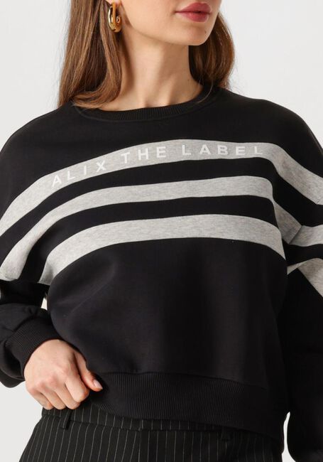 Zwarte ALIX THE LABEL Sweater LADIES KNITTED CROPPED SWEATER - large