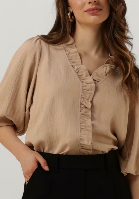 Ecru CO'COUTURE  SUADA PUFF SS BLOUSE - large