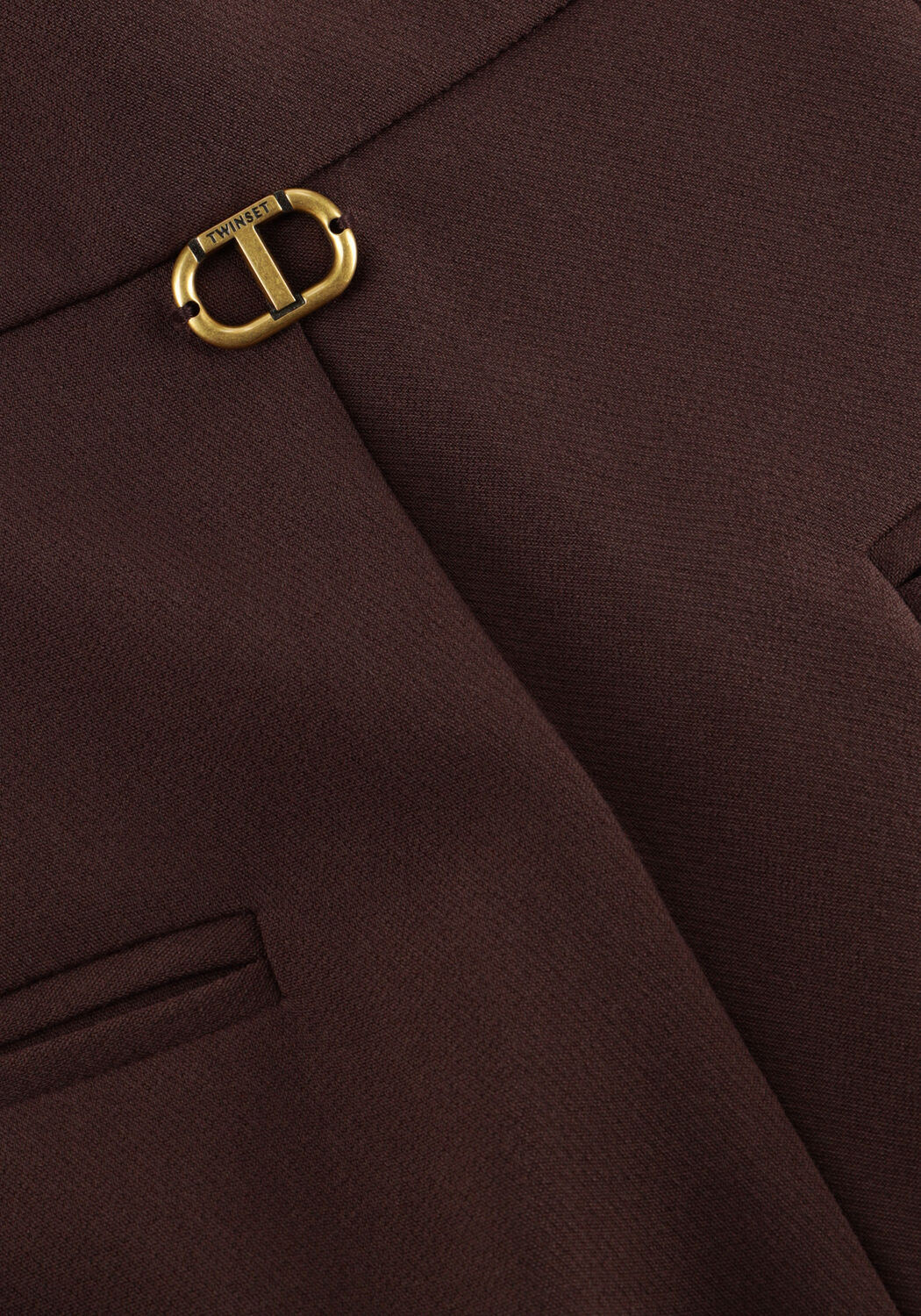 Bruine TWINSET MILANO Wijde broek 252TT2381 - large