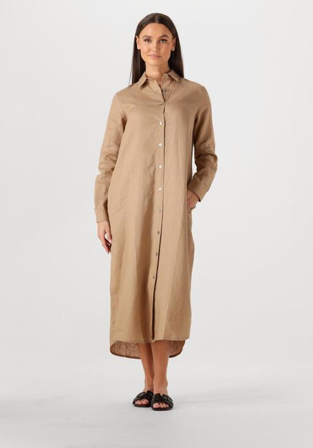 RESORT FINEST Robe maxi SHIRT DRESS en beige - large