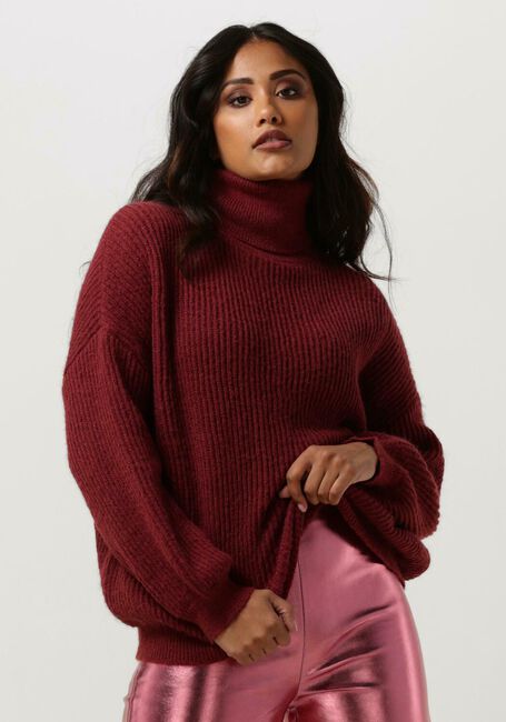 YDENCE Col roulé KNITTED SWEATER KARLIJN Bordeaux - large