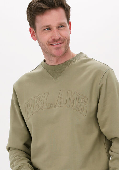 Groene COLOURFUL REBEL Sweater RBL AMS BIG EMBRO BASIC SWEAT - large