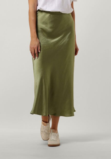 Groene NOTRE-V Midirok SATIN SKIRT - large