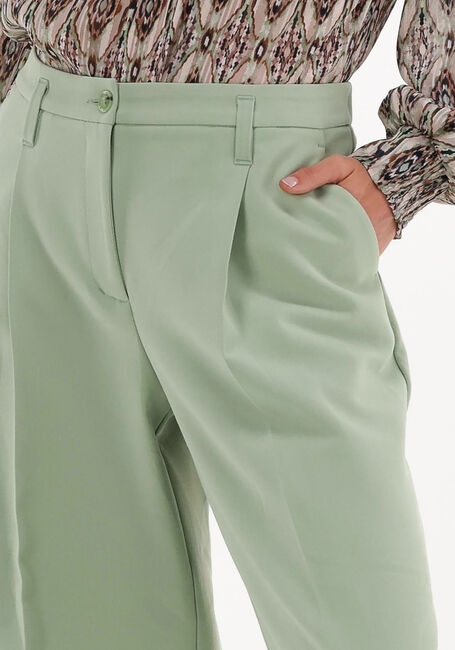 SUMMUM Pantalon large TROUSERS WIDE LEGS FOAM UNI en vert - large