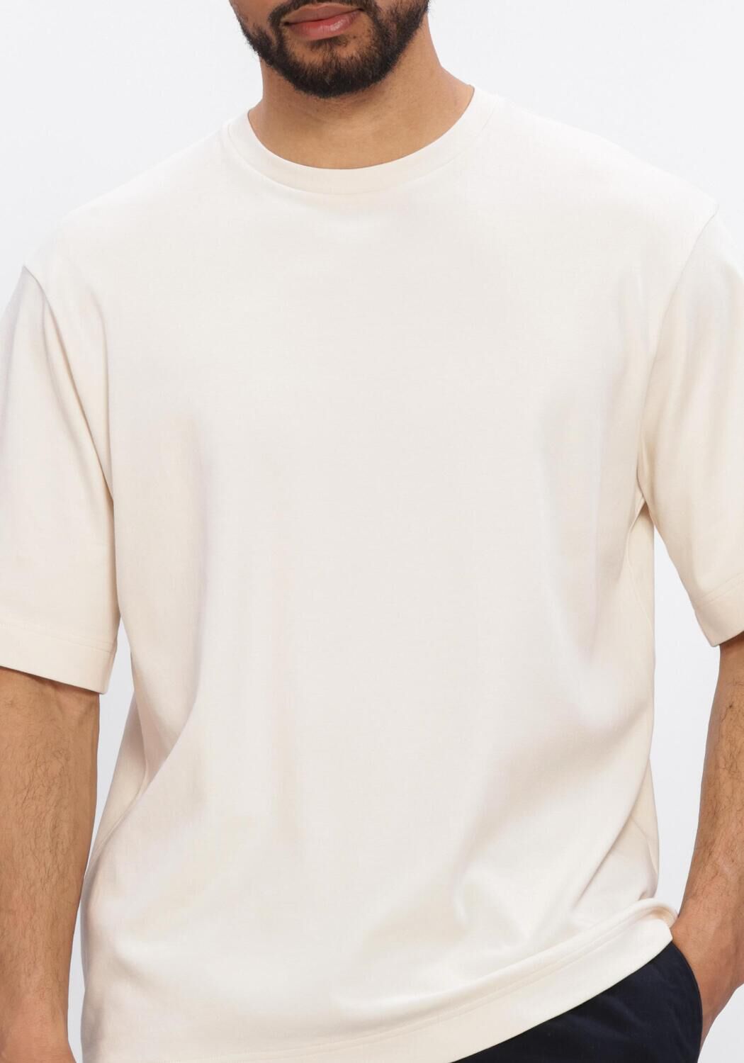 Ecru PROFUOMO T-shirt T-SHIRT CREW NECK HEAVY COTTON - large