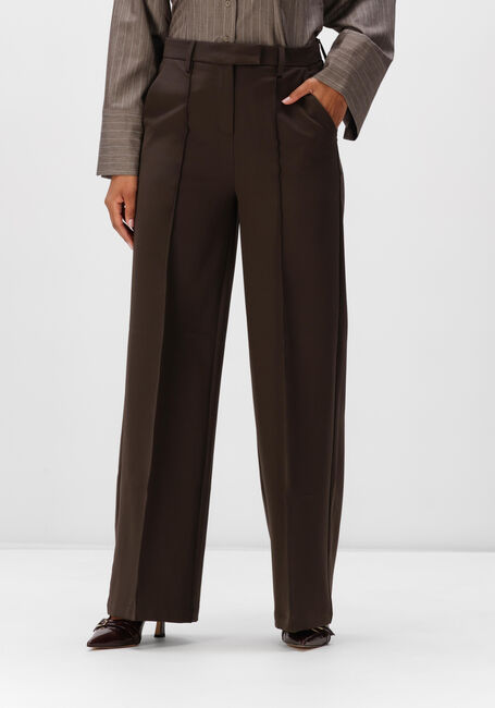 NEO NOIR Pantalon large SURY SUIT PANTS en marron - large