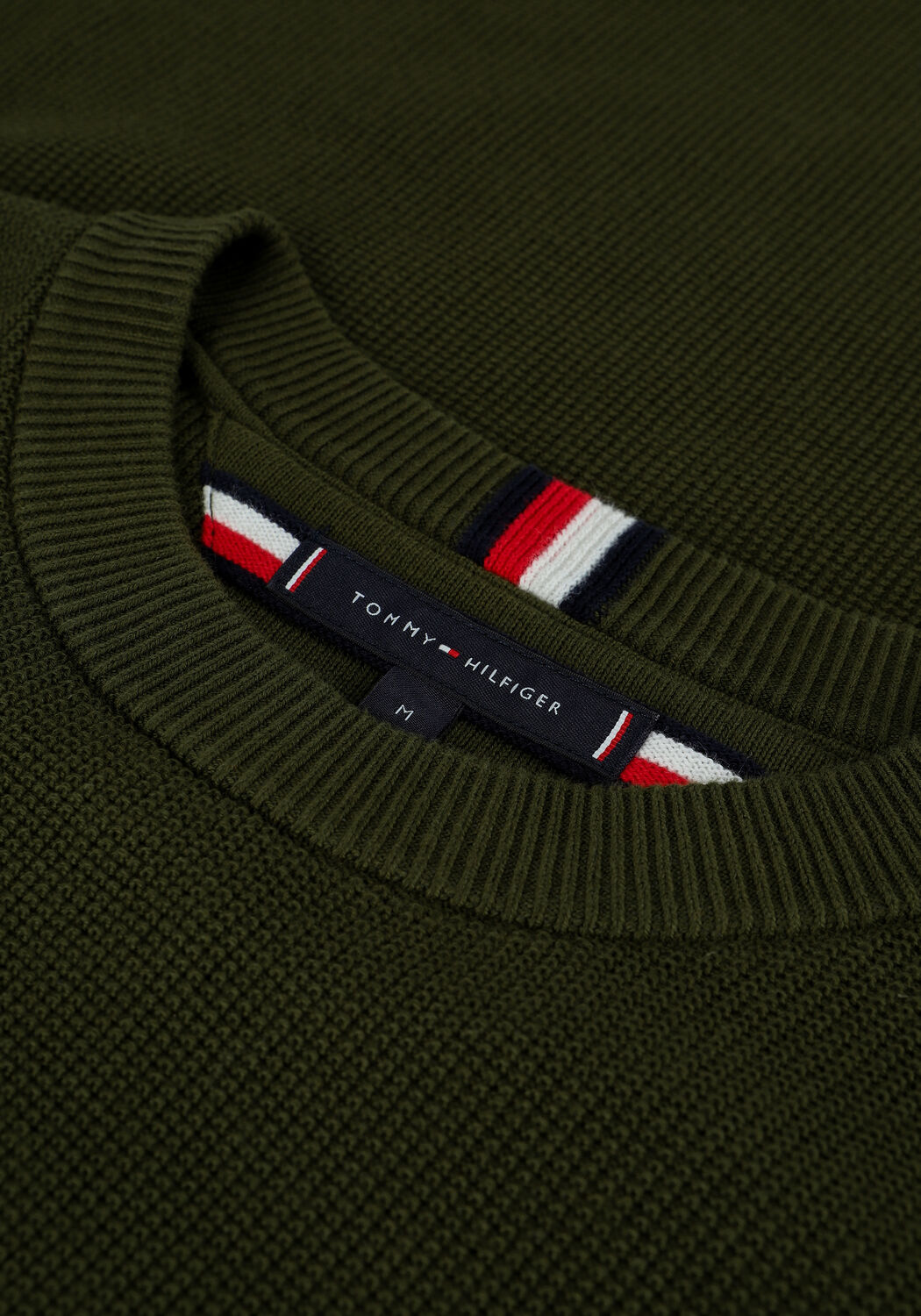 TOMMY HILFIGER Pull BASIC STRUCTURE CREW NECK Olive - large