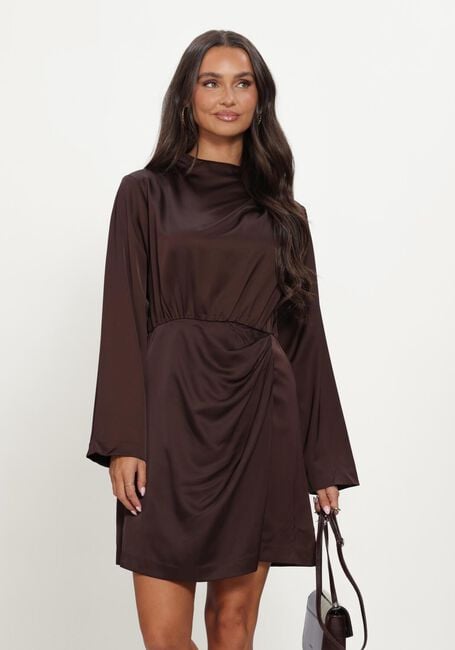 Bruine Y.A.S. Maxi jurk YASBISTA LS DRESS - large