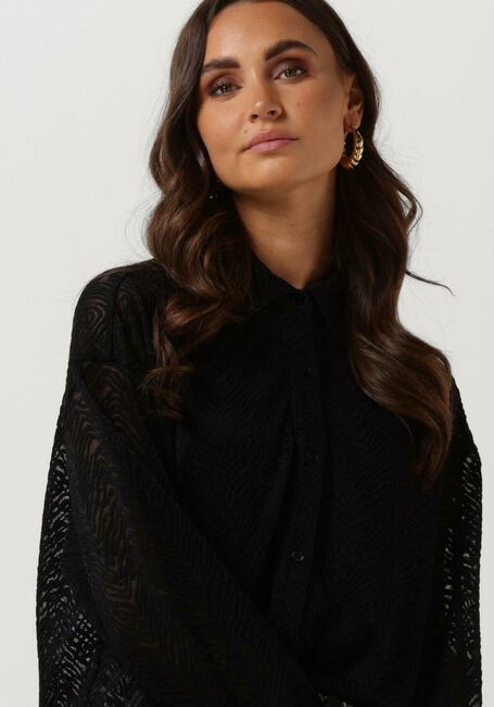 ALIX THE LABEL LADIES WOVEN ZEBRA LACE BLOUSE Blouses en noir - large