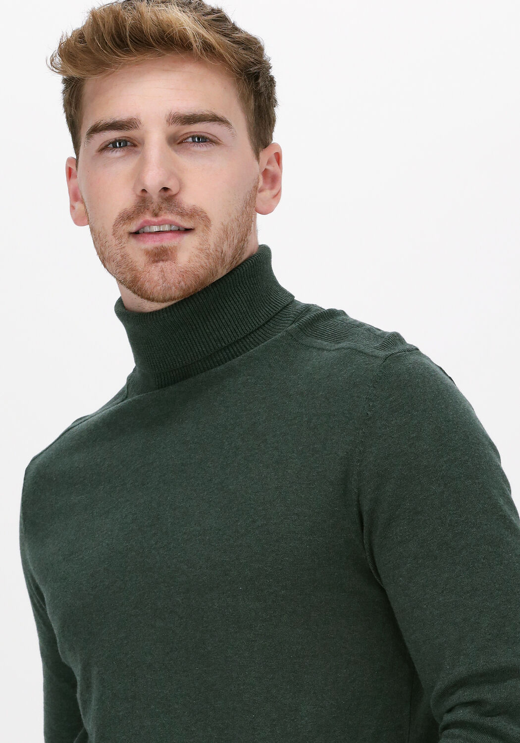 Col roulé homme sale vert