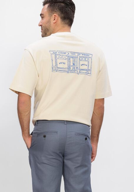 SELECTED MEN T-shirt SLHRELAXBROCK SS TEE HOTEL  AMOUR &Eacute;cru - large