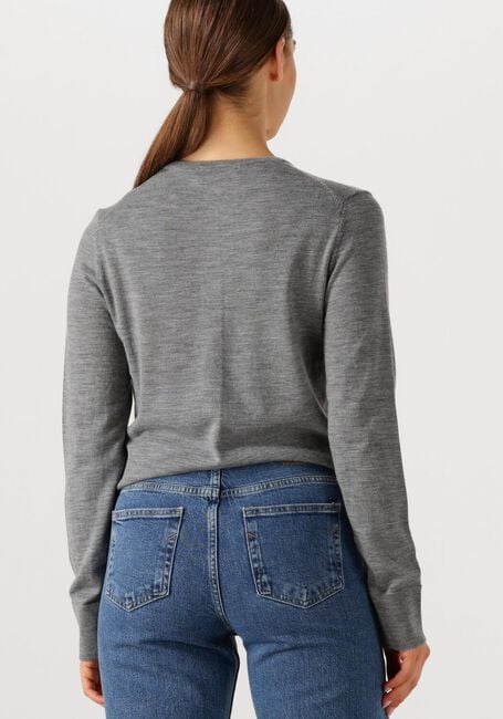Grijze SELECTED FEMME Vest SLFTHEA LS KNIT MERINO CARDIGAN - large