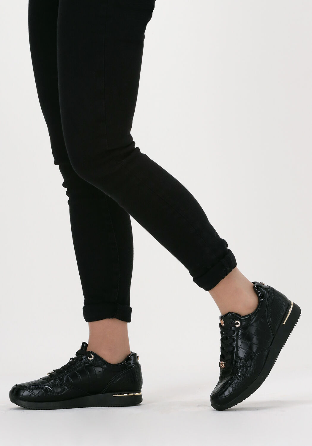 MEXX Baskets basses EKE en noir - large