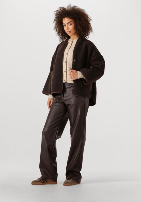 KNIT-TED Veste en cuir JOKO en marron - large