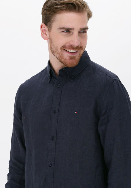 TOMMY HILFIGER Chemise décontracté PIGMENT DYED LINEN RF SHIRT Bleu foncé - large