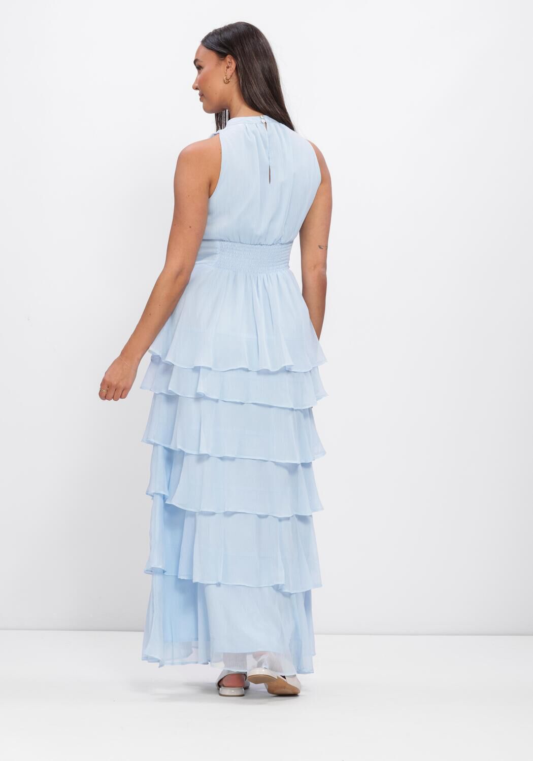 NEO NOIR MARLI SOLID CHIFFON DRESS Robes Bleu clair - large