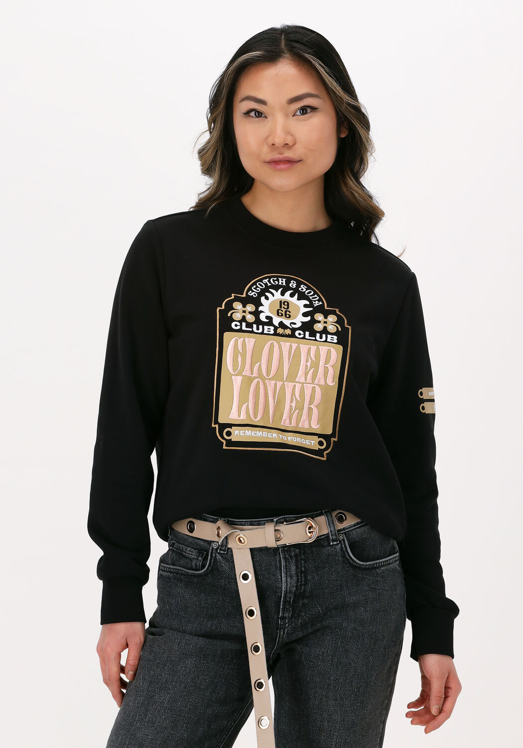 Zwarte SCOTCH SODA Trui REGULAR FIT ORGANIC COTTON BLE Omoda