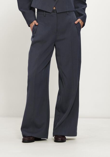 Blauwe MSCH COPENHAGEN Wijde broek MSCHLAURETTA HW PANTS - large