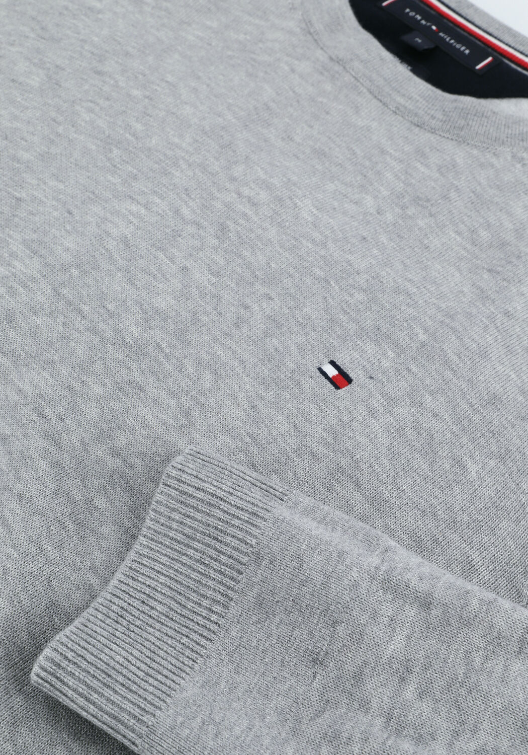 TOMMY HILFIGER Pull CORE COTTON-SILK CNECK en gris - large