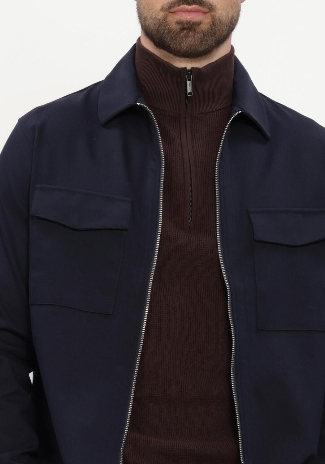 GENTI Surchemise OVERSHIRT RITS Bleu fonc&eacute; - large