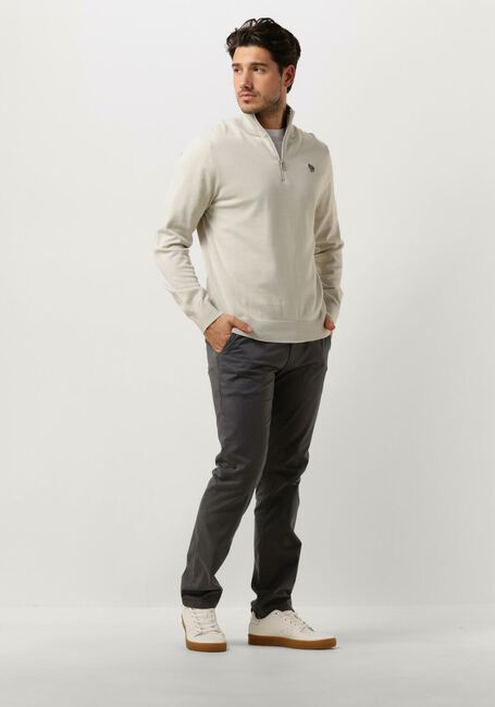 PS PAUL SMITH Pull MENS SWEATER ZIP NECK ZEB BAD Gris clair - large