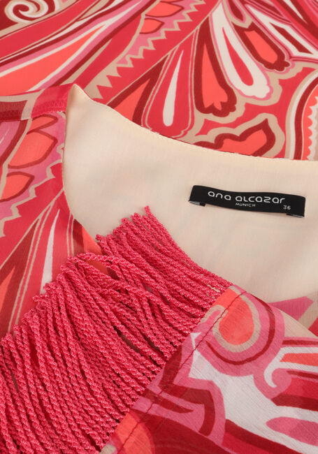 Roze ANA ALCAZAR Mini jurk TUNIC FRINGES - large
