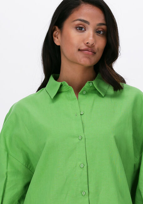 Groene Y.A.S. Midi jurk YASORNELLA LS LONG SHIRT DRESS - large