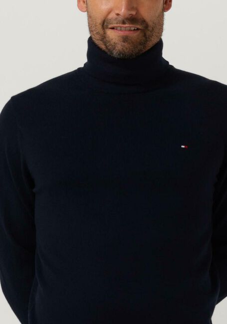 Donkerblauwe TOMMY HILFIGER Coltrui PIMA ORG CTN CASHMERE ROLL NECK - large