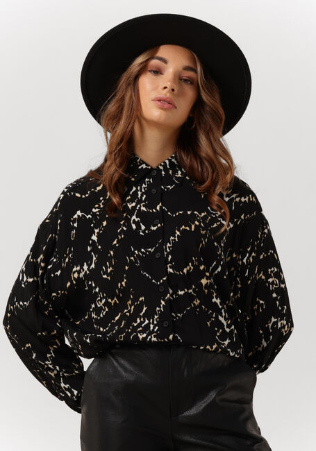 ALIX THE LABEL LADIES WOVEN ANIMAL LINES OVERSIZED BLOUSE Blouses en noir - large
