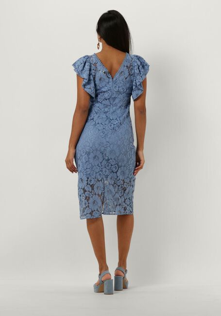 Blauwe Y.A.S. Midi jurk YASMILDA LACE SS MIDI DRESS - large