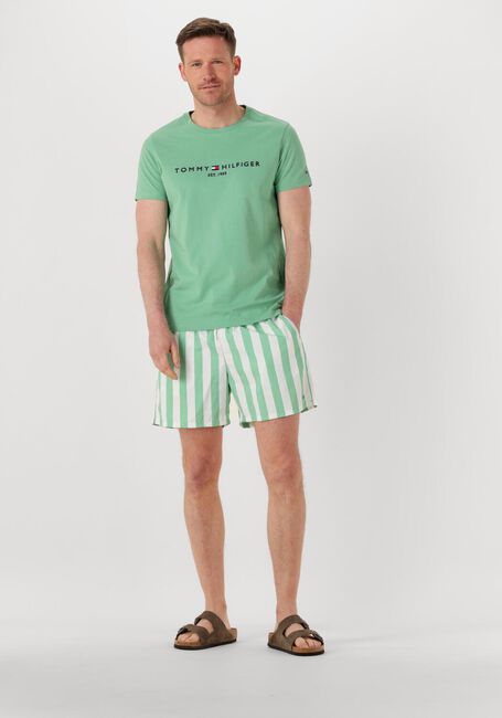 TOMMY HILFIGER Shorts de bain MEDIUM DRAWSTRING PRINT en vert - large
