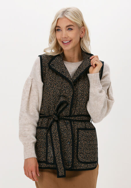 SECOND FEMALE Veste sans manches ARLINDA QUILT WAISTCOAT en noir - large